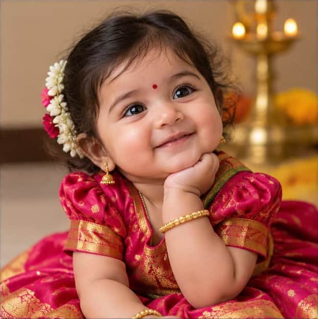 Indian baby girl portrait