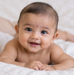 Baby portrait illustrating the name Aditya