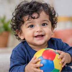 Baby portrait illustrating the name Abhishek