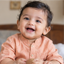 Baby portrait illustrating the name Abhimanyu