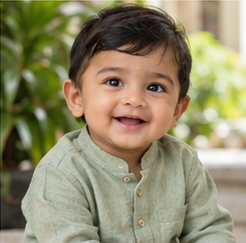 Baby portrait illustrating the name Adhiraj