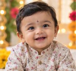 Baby portrait illustrating the name Advik