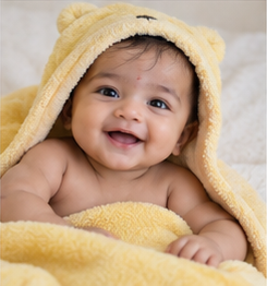 Baby portrait illustrating the name Ajay