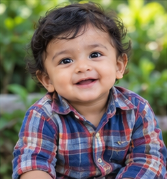 Baby portrait illustrating the name Amar