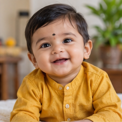 Baby portrait illustrating the name Anand