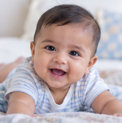 Baby portrait illustrating the name Anant