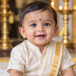 Baby portrait illustrating the name Aniket