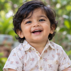 Baby portrait illustrating the name Anish