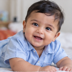 Baby portrait illustrating the name Anmol