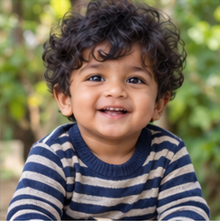 Baby portrait illustrating the name Ansh
