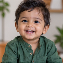 Baby portrait illustrating the name Anshuman