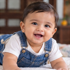 Baby portrait illustrating the name Anurag