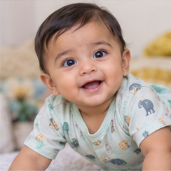 Baby portrait illustrating the name Arjun