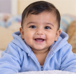 Baby portrait illustrating the name Arnav