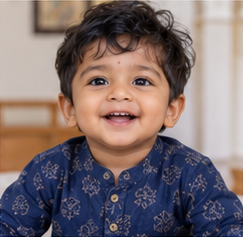 Baby portrait illustrating the name Aravind