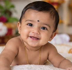 Baby portrait illustrating the name Ashok