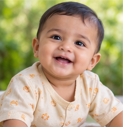 Baby portrait illustrating the name Atharv