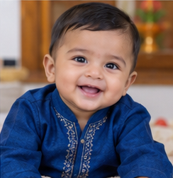 Baby portrait illustrating the name Ayansh